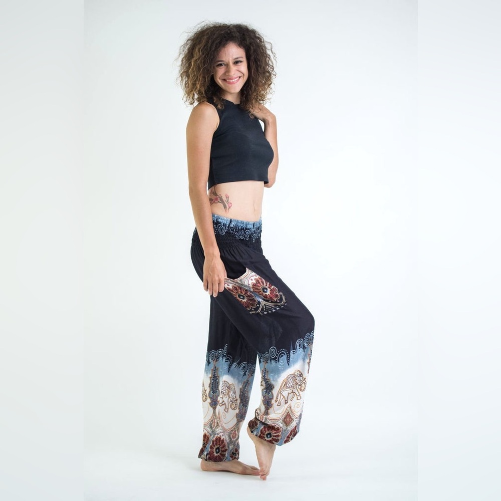 🌟3 for $30🌟 | Harem Pants |  Elephant Pants | Ombré Blue | Elasticated | OS